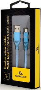 Кабель Cablexpert AM / Micro USB 1m Blue (CC-USB2B-AMmBM-1M-VW)