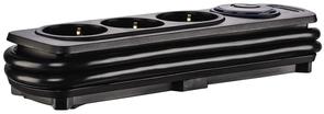 Подовжувач: 220V Hama 1.5m, 3 розетки, Black