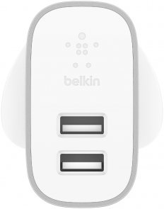 Мережевий зарядний пристрій Belkin Home Charger, 2xUSB, 2.4A, Silver