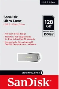 Фото: Флешка USB SanDisk Ultra Luxe 128GB Silver (SDCZ74-128G-G46) № 5 | KTC