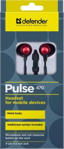 Гарнітура Defender Pulse 470 Black/Red (63472)