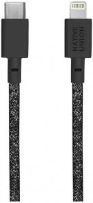 Фото: Кабель Native Union Belt Cosmos CM / Lightning 1.2m Black (BELT-KV-CL-CS-BK-2) № 3 | KTC