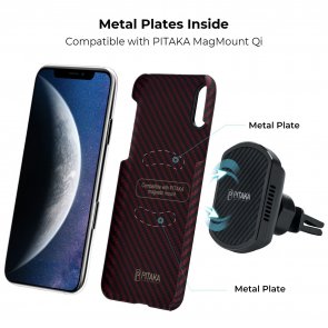 Чохол Pitaka for iPhone Xs Max MagEZ Case Black/Red (KI9003XM)