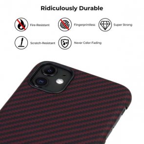 Чохол-накладка Pitaka для iPhone 11 - MagEZ Case Black/Red