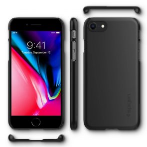 Чохол Spigen for Apple iPhone SE/8/7 - Thin Fit Black (ACS00940)