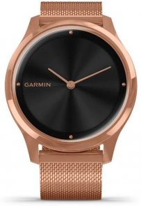 Смарт годинник Garmin Vivomove Luxe 18K Rose Gold PVD Stainless Steel Case with Rose Gold Milanese (010-02241-24/04)