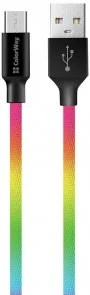Фото: Кабель ColorWay AM / Micro USB 1m Multicolor (CW-CBUM017-MC) № 2 | KTC