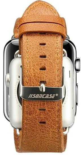 Фото: Ремінець JISON for Apple Watch 45/44/42mm - Leather Loop Band Brown № 4 | KTC
