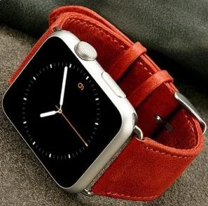 Фото: Ремінець JISON for Apple Watch 41/40/38mm - Leather Loop Band Red № 3 | KTC