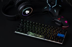 Клавіатура, Ducky Mecha Mini, RGB LED, USB, Black (Cherry Blue)