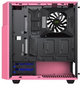 Корпус Gamemax Contac COC Pink/White with window (Contac COC PW)