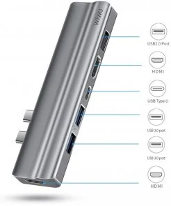 Фото: USB-хаб WIWU T9 8in1 Gray (6957815514984) № 3 | KTC