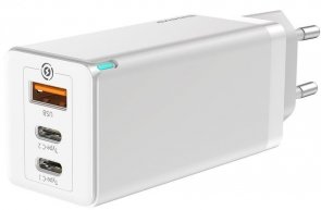 Зарядний пристрій Baseus GaN Quick Travel Charger 65W White (CCGAN-B02)