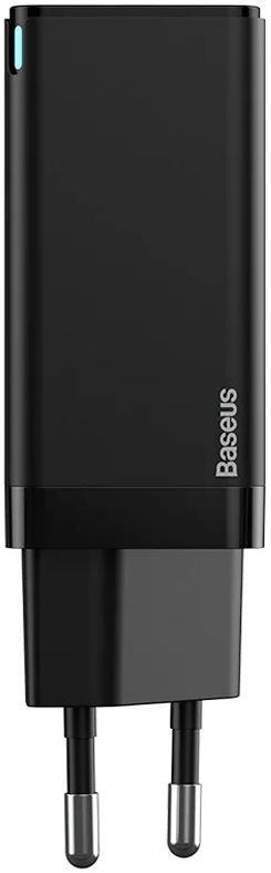 Зарядний пристрій Baseus GaN2 45W White with USB-C Cable Black (CCGAN-M01)