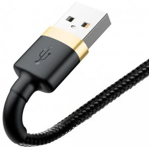 Фото: Кабель Baseus Cafule 1.5A AM / Lightning 2m Black/Gold (CALKLF-CV1) № 2 | KTC