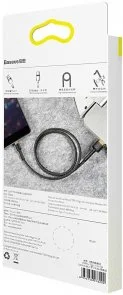 Фото: Кабель Baseus Cafule 2.4A AM / Lightning 1m Gold/Black (CALKLF-BV1) № 8 | KTC