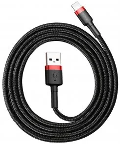 Фото: Кабель Baseus Kevlar 2.4A AM / Lightning 1m Black/Red (CALKLF-B19) № 7 | KTC