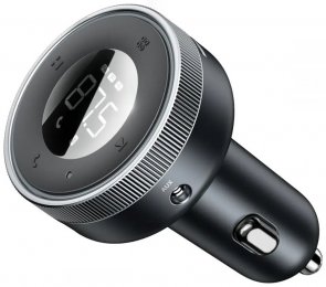 Автомобільний зарядний пристрій + FM-трансмітер Baseus Enjoy Bluetooth FM Launcher 3.4A Black (CCLH-01)