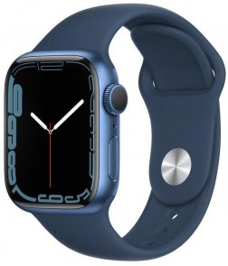 Apple Watch Series 7 GPS 41mm Blue Aluminium Case with Abyss Blue Band