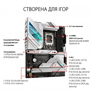 Материнська плата ASUS ROG STRIX Z690-A WiFi D4