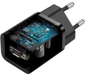Фото: Зарядний пристрій Baseus Super Si Quick Charger 25W EU Mini Black with Type-C/Type-C (TZCCSUP-L01) № 4 | KTC