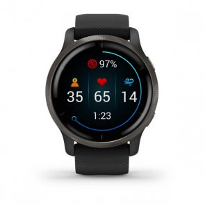 Смарт годинник Garmin Venu 2 Slate/Black with Black Silicone Band (010-02430-11)