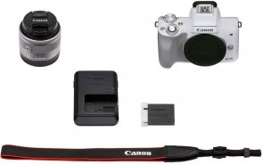 Цифрова фотокамера Canon EOS M50 Mk2 kit 15-45mm IS STM White (4729C028)