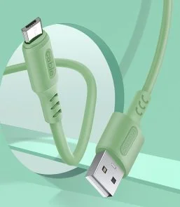 Фото: Кабель ColorWay Soft Silicone 2.4A AM / Micro USB 1m Green (CW-CBUM042-GR) № 3 | KTC