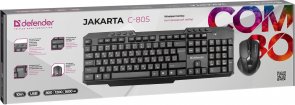 Комплект клавіатура+миша Defender Jakarta C-805 Wireless Black (45805)