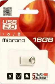 Фото: Флешка USB Mibrand Hawk 16GB Silver (MI2.0/HA16M1S) № 2 | KTC