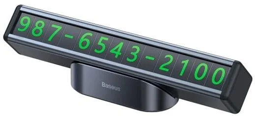 Фото: Тимчасова карта паркування Baseus Square Bar Temporary Parking Number Plate Black (CNFT000001) № 3 | KTC