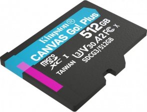 Карта пам'яті Kingston Canvas Go Plus A2 V30 Micro SDXC 512GB (SDCG3/512GBSP)