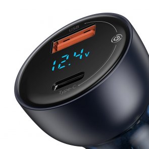 Зарядний пристрій Baseus Particular Digital Display QC PPS 65W Dual QC3.0 Dark Gray with Type-C 100W cable (TZCCKX-0G)