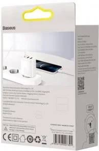 Фото: Зарядний пристрій Baseus Compact Quick Charger 30W White (CCXJ-E02) № 5 | KTC