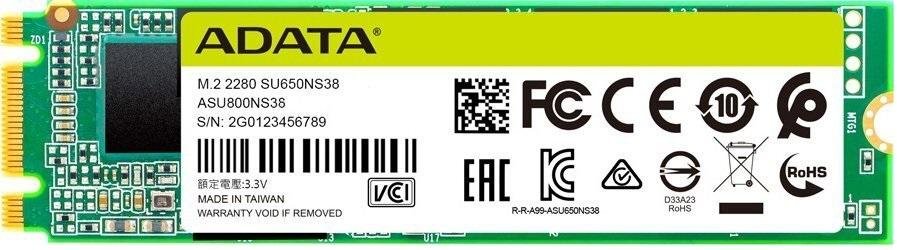 SSD-накопичувач A-Data Ultimate SU650 2280 SATA III 256GB (ASU650NS38-256GT-C)