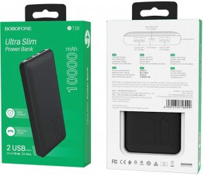 Батарея універсальна BOROFONE BT28 10000mAh Black (BT28 Black)