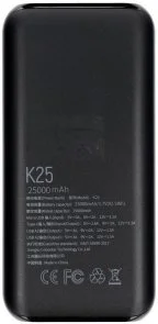 Фото: Батарея універсальна Puridea K25 QC 25000mAh Black (K25 Black) № 5 | KTC