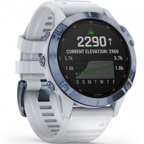 Смарт годинник Garmin Fenix 6 Pro Solar Edition Mineral Blue with Whitestone Band (010-02410-19)