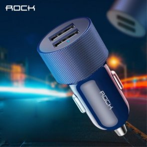 Зарядний пристрій Rock Space Rock H3 Car Chargher Blue (C228-2U2A4)