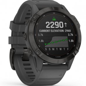 Смарт годинник Garmin Fenix 6 Pro Solar Black with Slate Gray Band (010-02410-11)