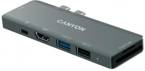 USB-хаб Canyon 7in1 DS-5 Dark Gray (CNS-TDS05B)