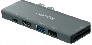 Фото: USB-хаб Canyon 7in1 DS-5 Dark Gray (CNS-TDS05B) № 2 | KTC