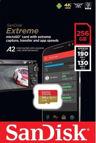 Карта пам'яті SanDisk Extreme V30 Micro SDXC 256GB (SDSQXAV-256G-GN6MN)