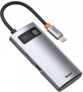 USB-хаб 17PiN Metal Gleam Series 4in1 Space Gray (CAHUB-CY0G)