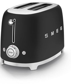 Тостер Smeg Retro Style Matte Black (TSF01BLMEU)