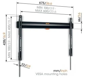 Фото: Кронштейн Vogels TVM 3603 Black (3836030) № 2 | KTC