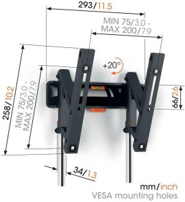 Кронштейн Vogels TVM 3213 Black (3832130)