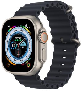 Apple Watch Series Ultra 49mm Titanium Case with Midnight Ocean Band