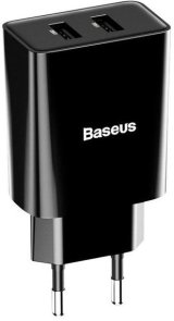Зарядний пристрій Baseus Speed Mini Dual U Black with Lightning cable 1m (TZCCFS-R01)