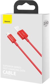 Кабель Baseus Superior Series Fast Charging 2.4A AM / Lightning 1m Red (CALYS-A09)